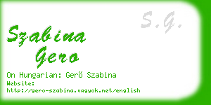szabina gero business card
